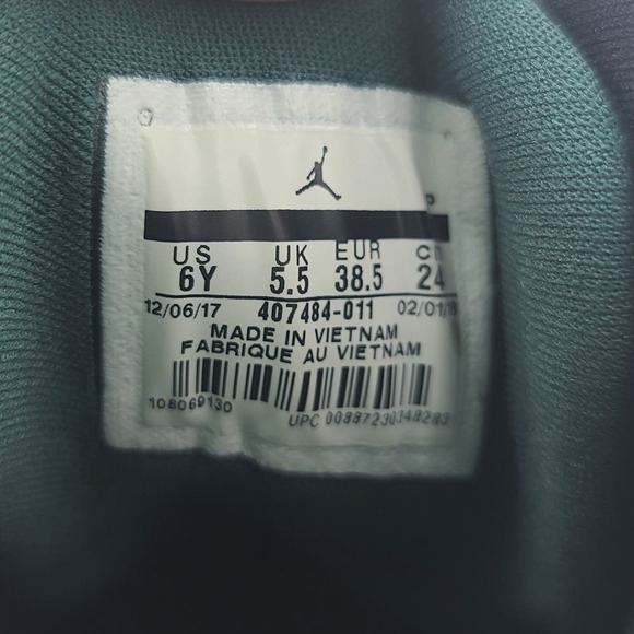 Air Jordan Pro Strong Black Dark Pine White 407484-011 Size 6Y US - Picture 6 of 8